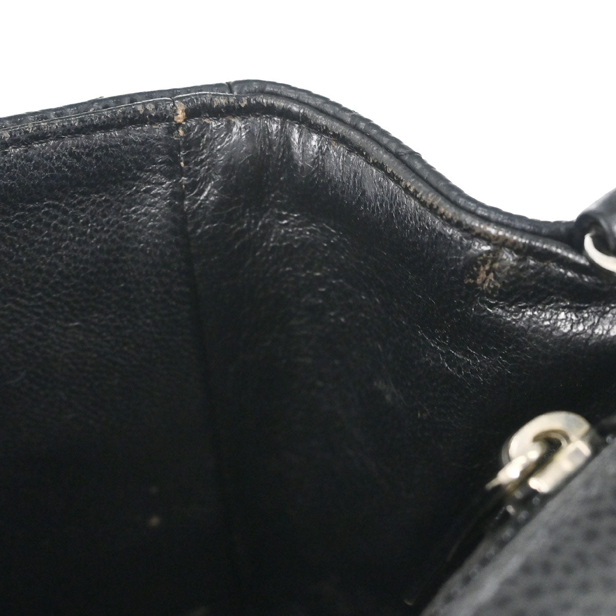 Chanel 2008-2009 Black Caviar Skin Mini Classic Square Flap Bag 17