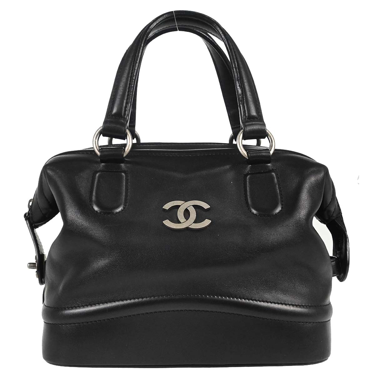 Chanel 2005-2006 Black Calfskin Country Ride Doctor Bag Handbag