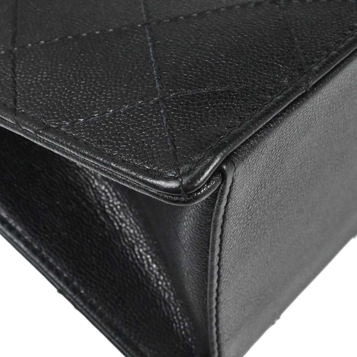 Chanel 1997-1999 Black Caviar Skin Tote Handbag
