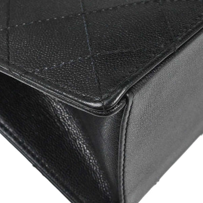 Chanel 1997-1999 Black Caviar Skin Tote Handbag