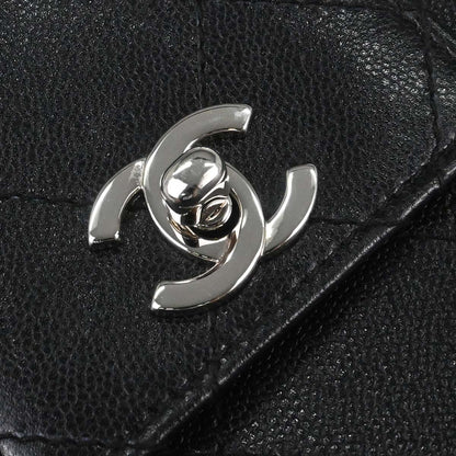 Chanel 1997-1999 Black Caviar Skin Tote Handbag