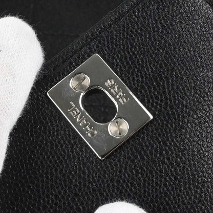 Chanel 1997-1999 Black Caviar Skin Tote Handbag