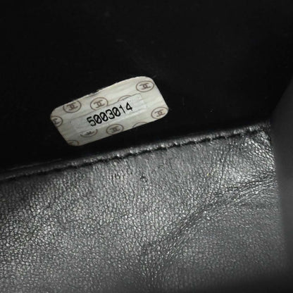 Chanel 1997-1999 Black Caviar Skin Tote Handbag