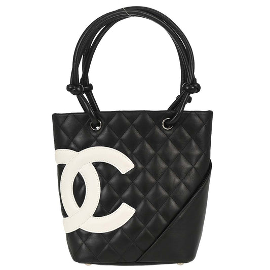 Chanel 2004-2005 Black Calfskin Cambon Ligne Tote Handbag