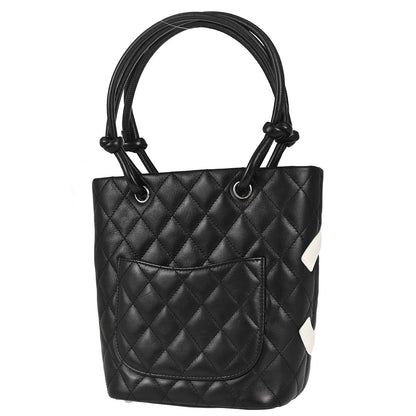 Chanel 2004-2005 Black Calfskin Cambon Ligne Tote Handbag