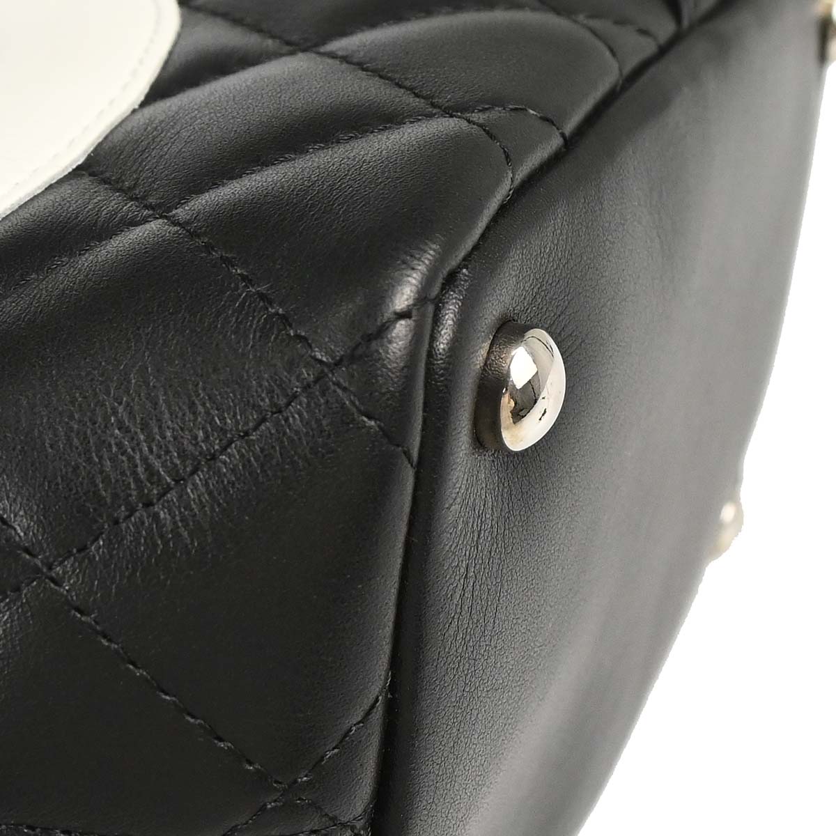 Chanel 2004-2005 Black Calfskin Cambon Ligne Tote Handbag