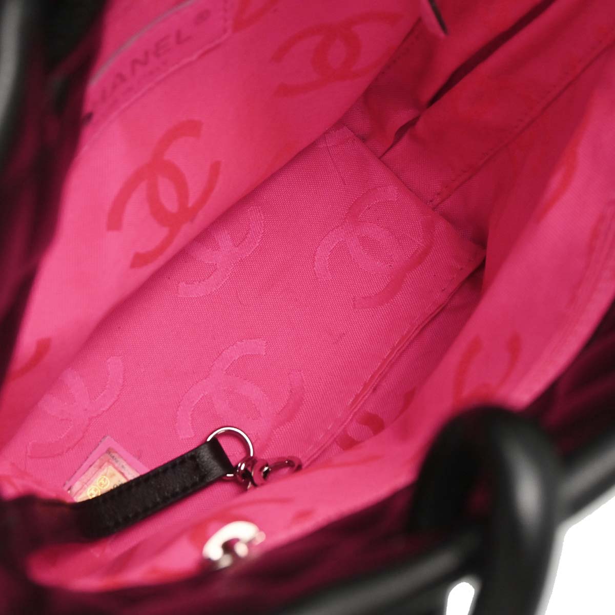 Chanel 2004-2005 Black Calfskin Cambon Ligne Tote Handbag