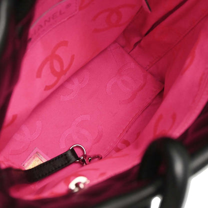Chanel 2004-2005 Black Calfskin Cambon Ligne Tote Handbag
