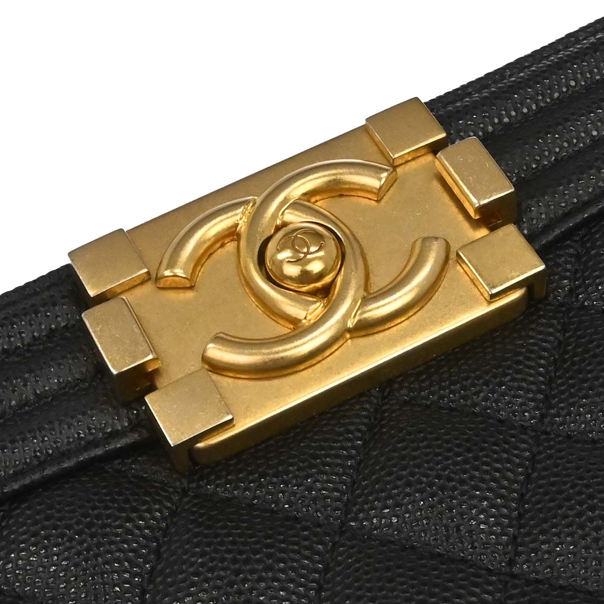 Boy Chanel 2019 Black Caviar Skin Medium Shoulder Bag
