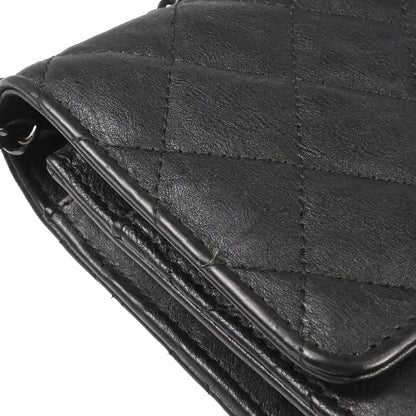 Chanel 2017-2018 Black Calfskin Classic WOC Wallet on Chain Bag