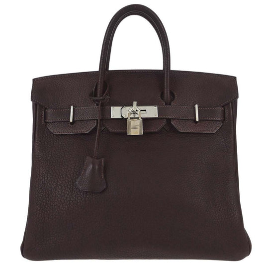 Hermes Havane Fjord Haut a Courroies 28 Handbag