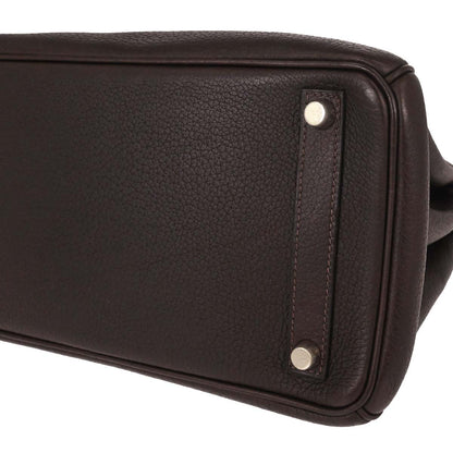 Hermes Havane Fjord Haut a Courroies 28 Handbag