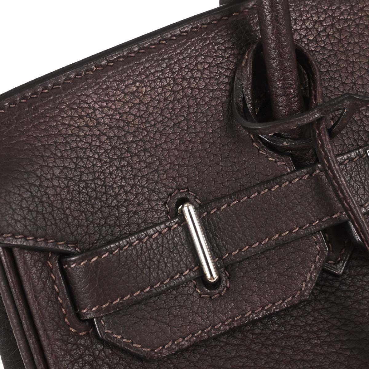 Hermes Havane Fjord Haut a Courroies 28 Handbag