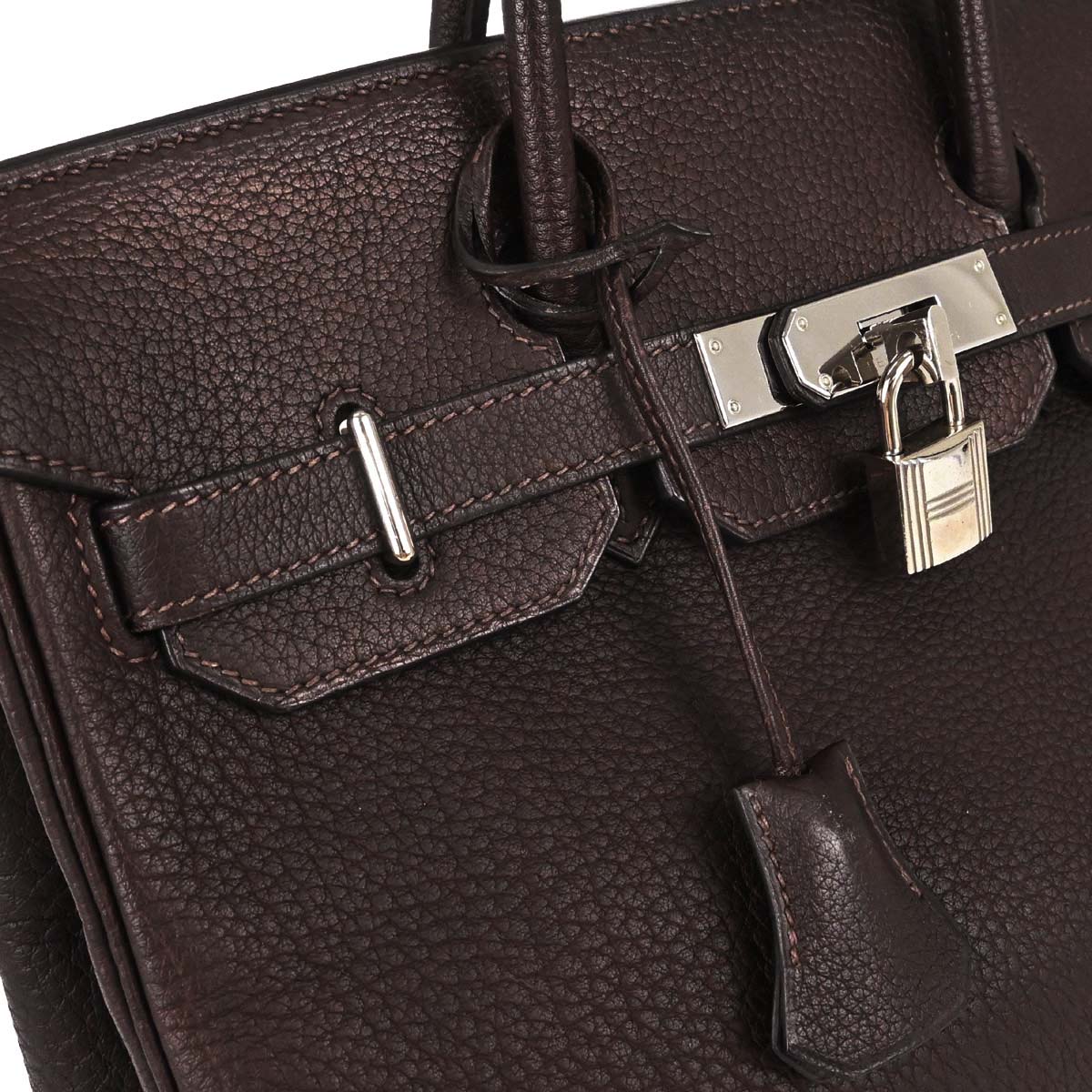 Hermes Havane Fjord Haut a Courroies 28 Handbag