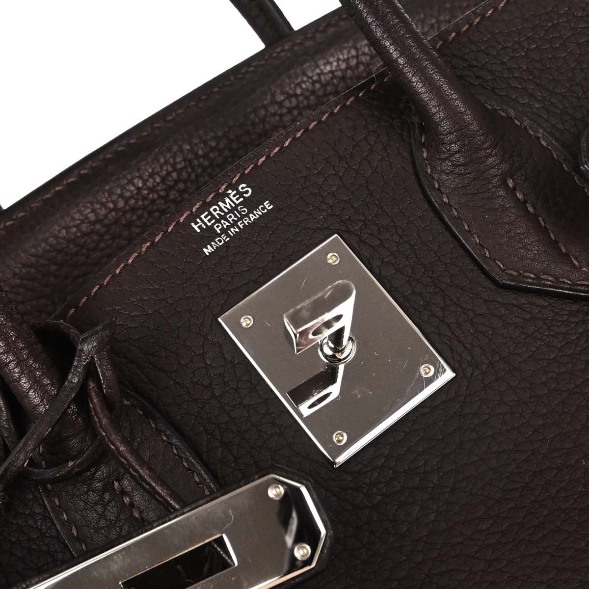 Hermes Havane Fjord Haut a Courroies 28 Handbag