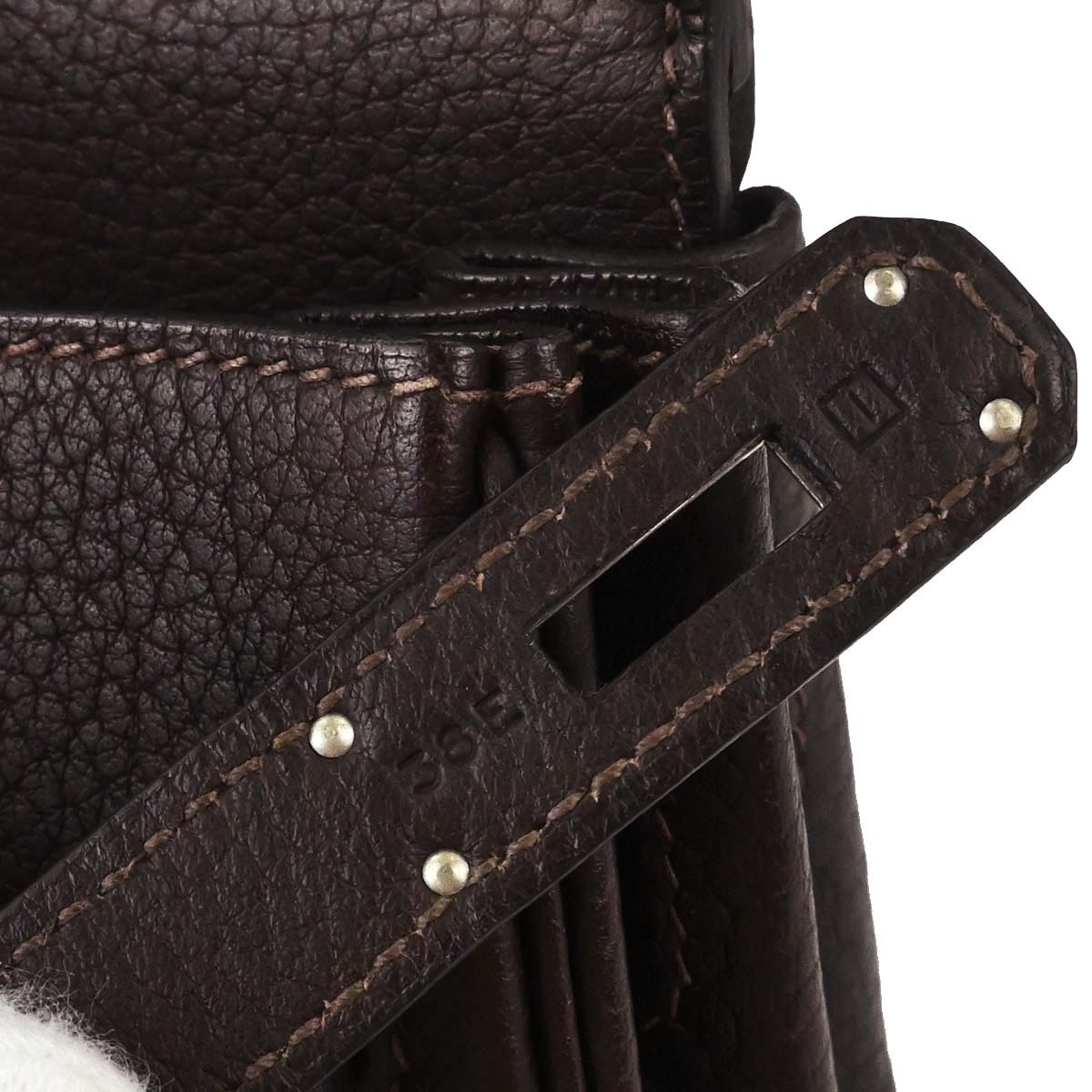 Hermes Havane Fjord Haut a Courroies 28 Handbag