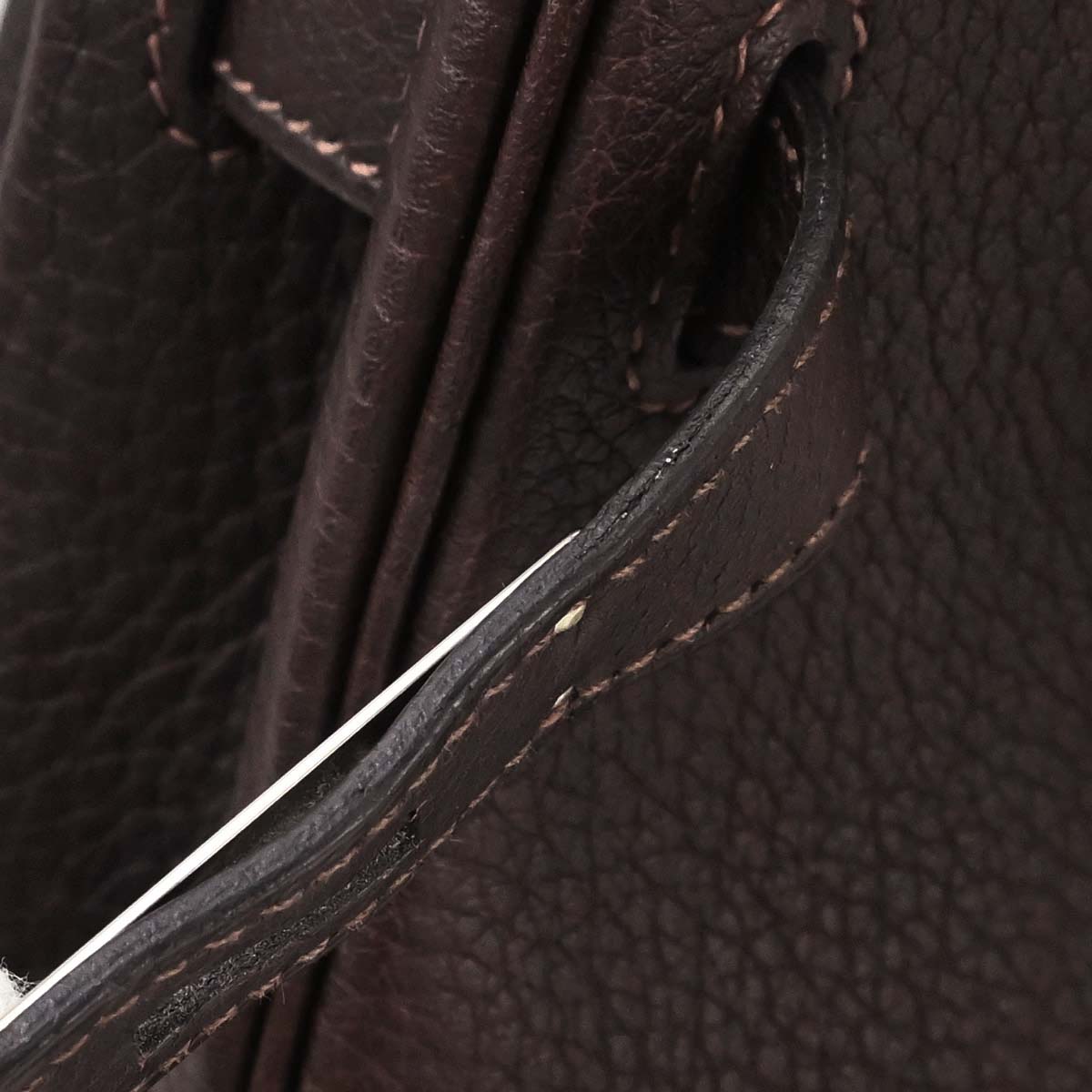 Hermes Havane Fjord Haut a Courroies 28 Handbag
