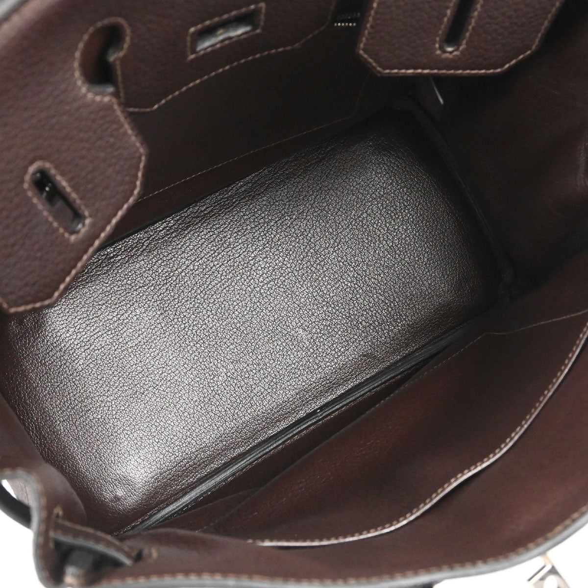 Hermes Havane Fjord Haut a Courroies 28 Handbag