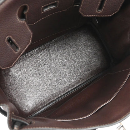 Hermes Havane Fjord Haut a Courroies 28 Handbag