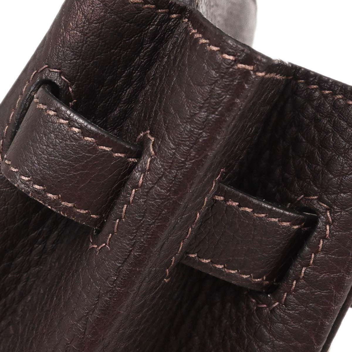 Hermes Havane Fjord Haut a Courroies 28 Handbag