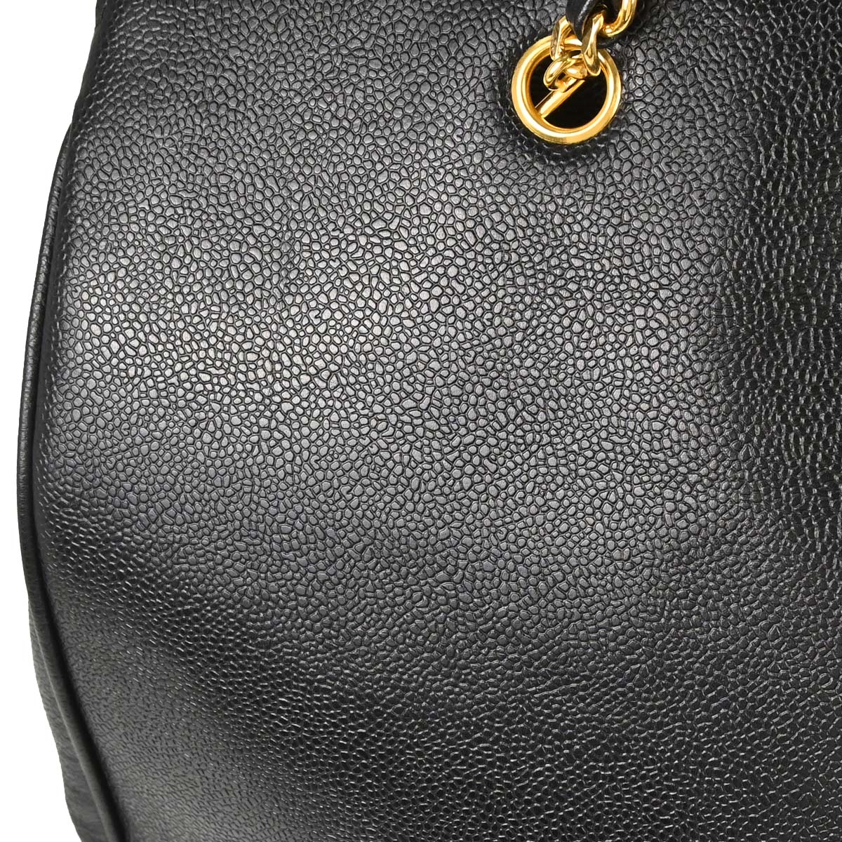 Chanel 1996-1997 Black Caviar Skin Supermodel Tote Shoulder Bag