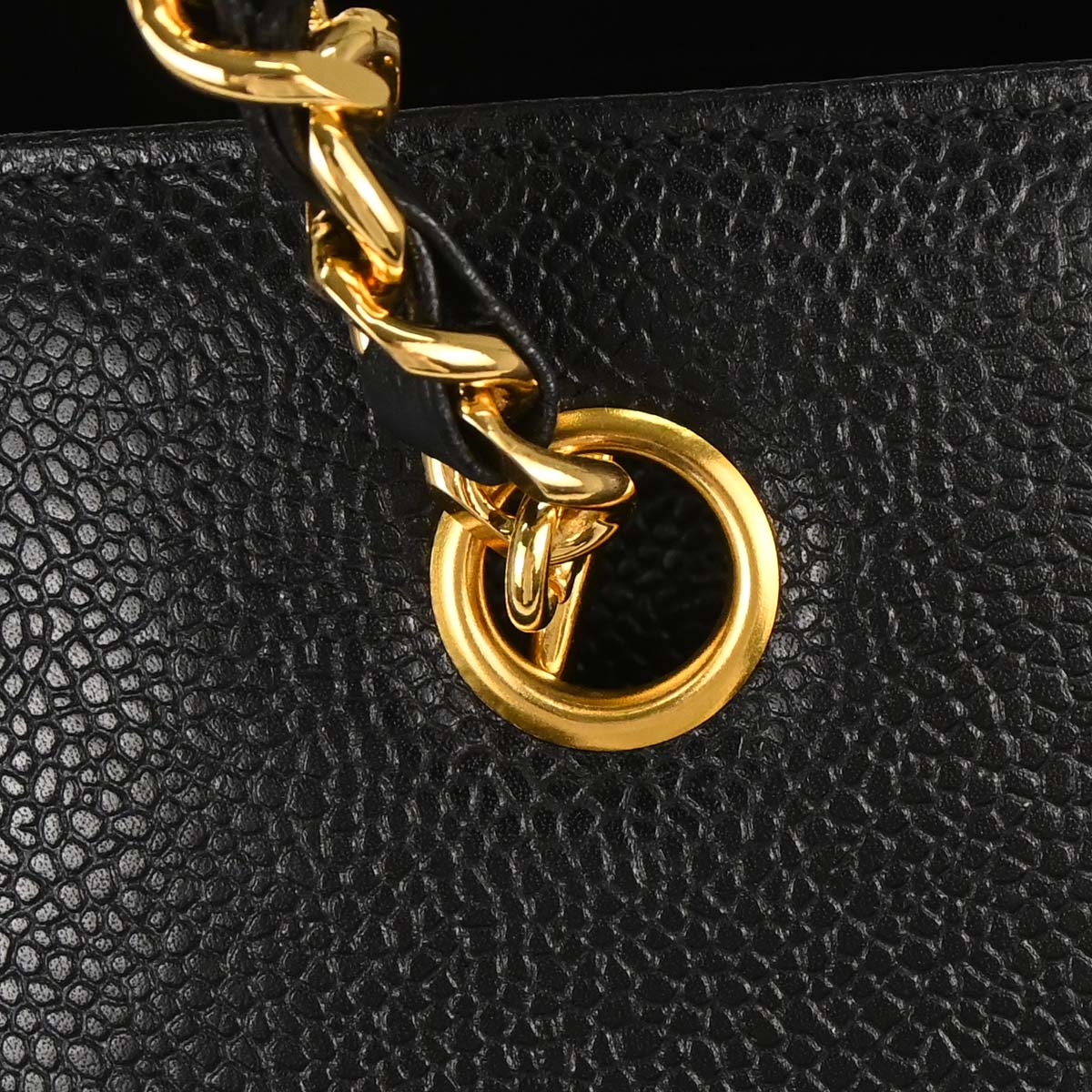 Chanel 1996-1997 Black Caviar Skin Supermodel Tote Shoulder Bag