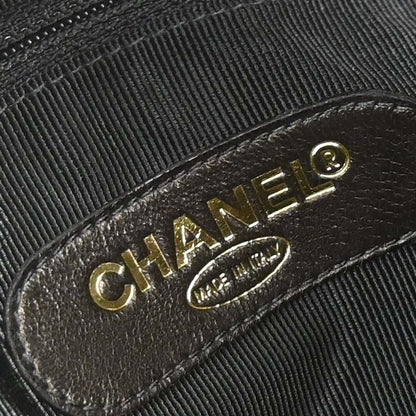 Chanel 1996-1997 Black Caviar Skin Supermodel Tote Shoulder Bag