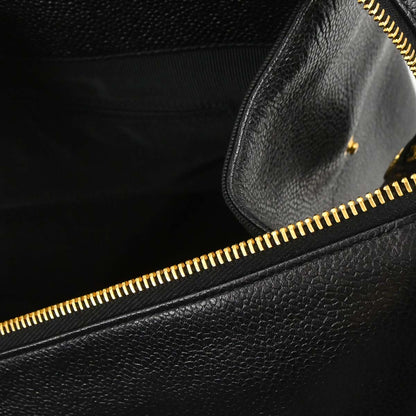 Chanel 1996-1997 Black Caviar Skin Supermodel Tote Shoulder Bag