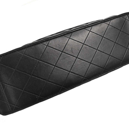 Chanel 1994-1996 Black Lambskin Maxi Classic Flap Shoulder Bag