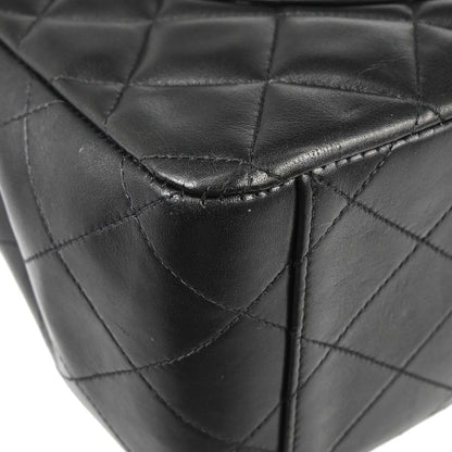 Chanel 1994-1996 Black Lambskin Maxi Classic Flap Shoulder Bag