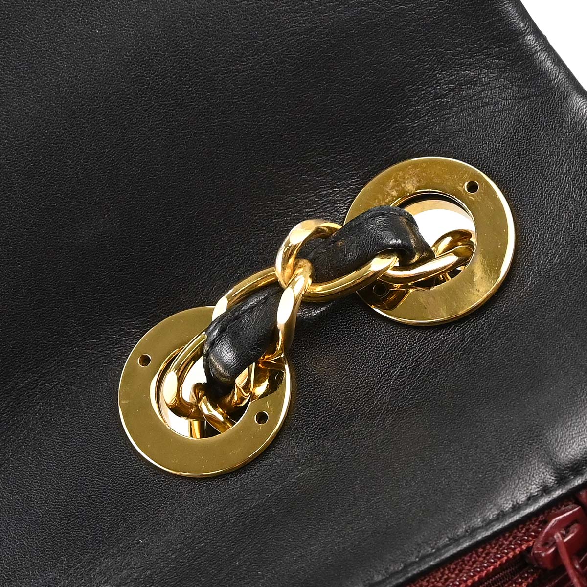 Chanel 1994-1996 Black Lambskin Maxi Classic Flap Shoulder Bag