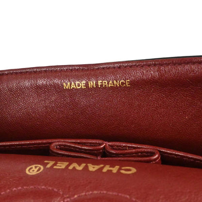 Chanel 1991-1994 Black Lambskin Small Classic Double Flap Shoulder Bag