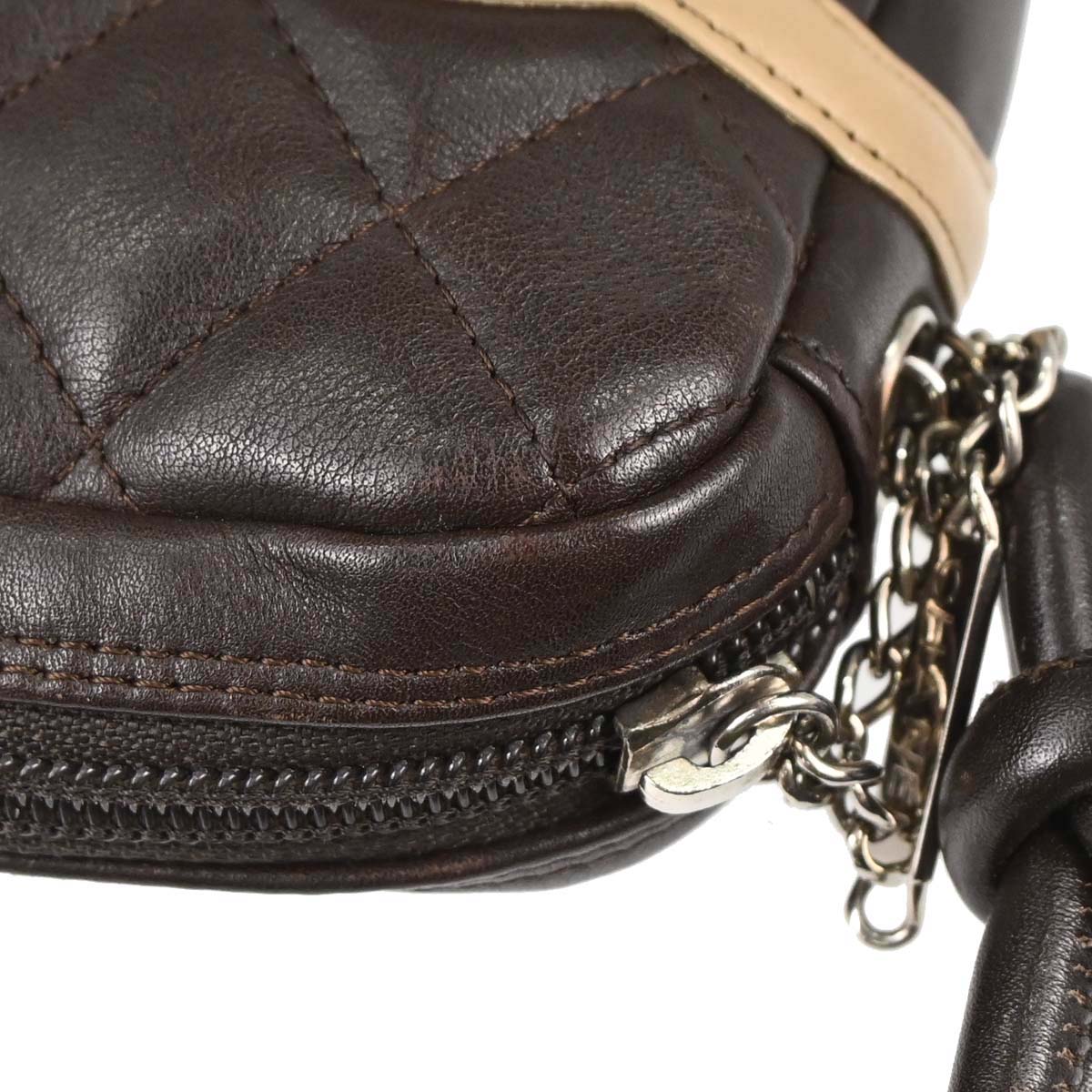 Chanel 2005-2006 Brown Calfskin Cambon Ligne Handbag