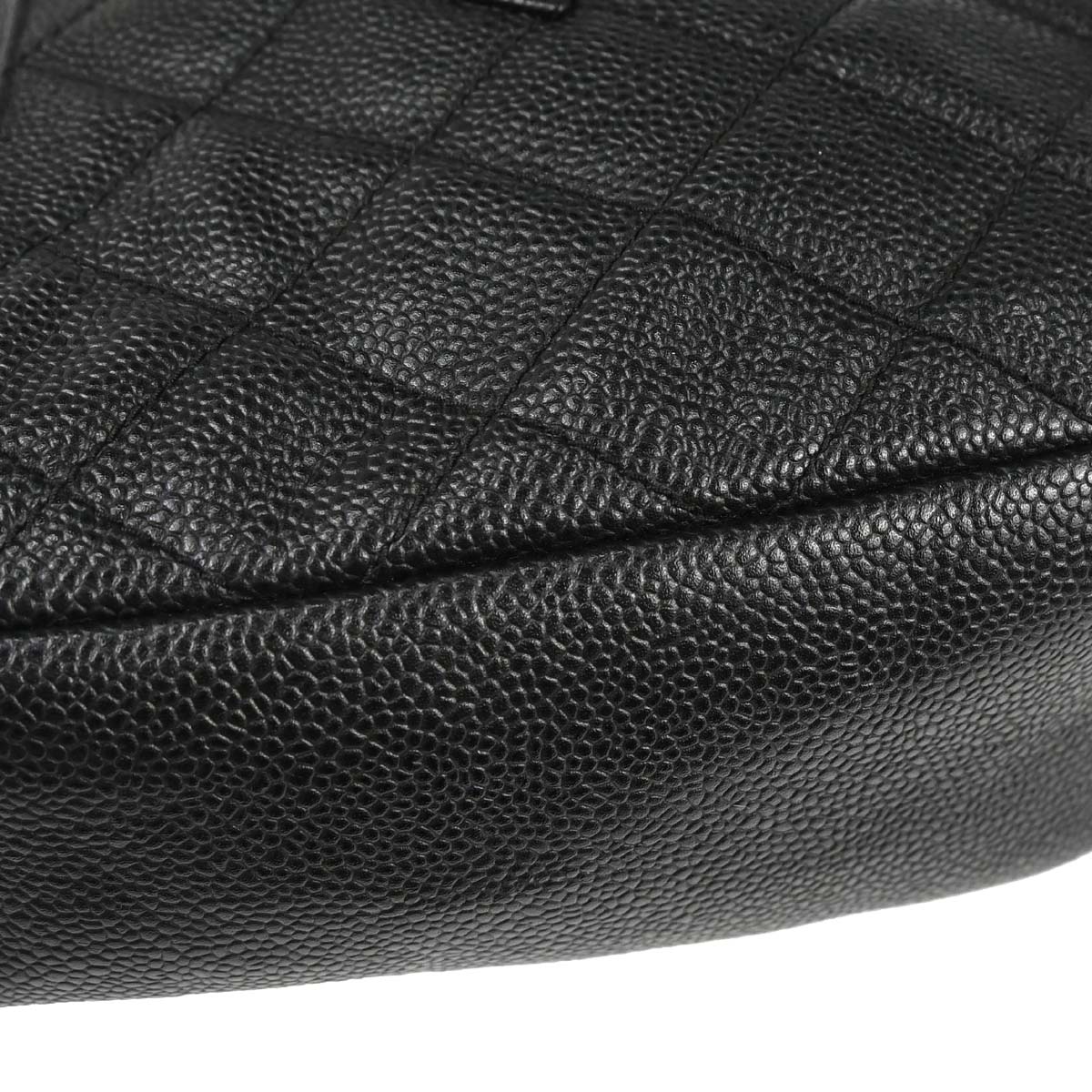 Chanel 2002-2003 Black Caviar Skin Hobo Handbag