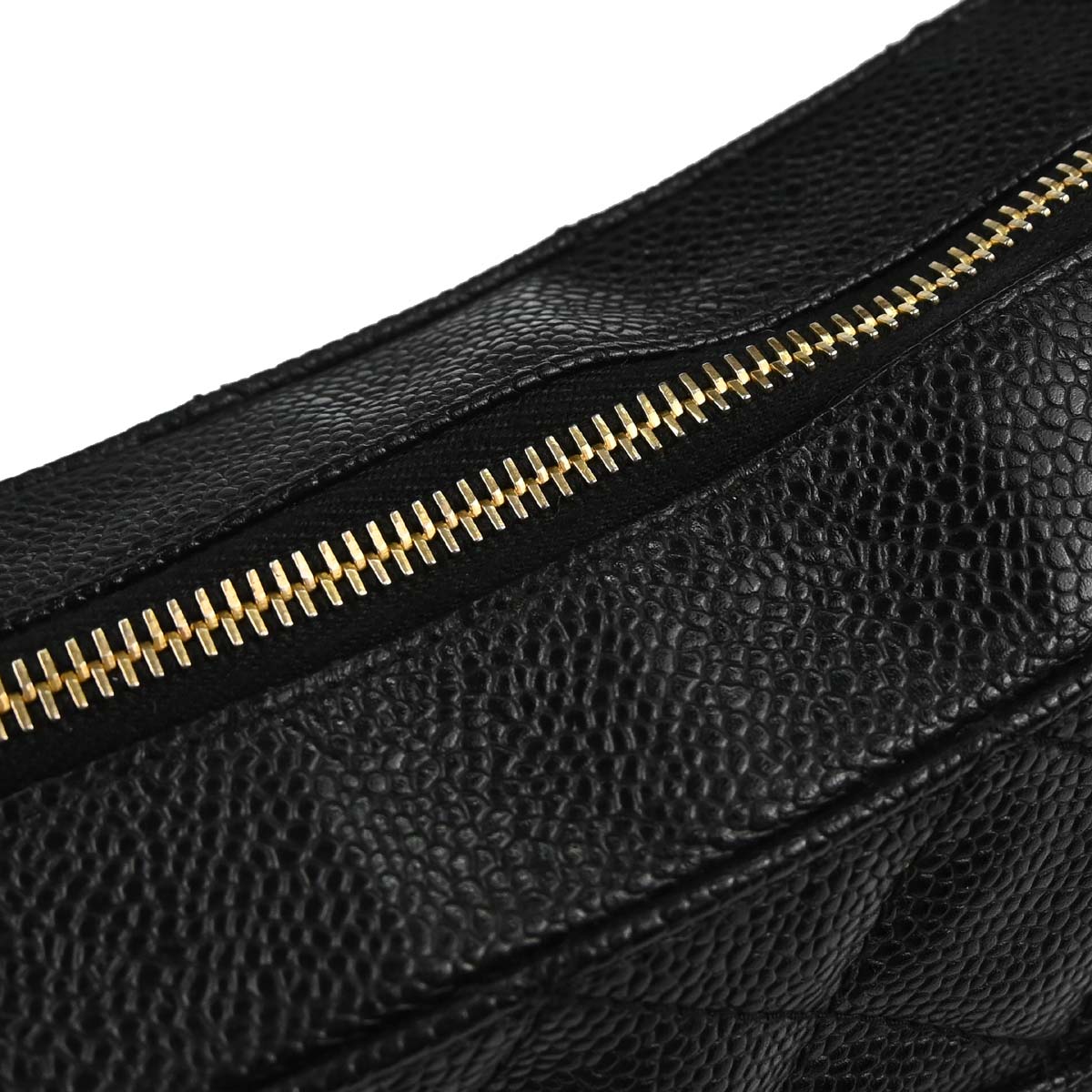Chanel 2002-2003 Black Caviar Skin Hobo Handbag