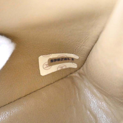 Chanel 1989-1991 Beige Lambskin Classic Square Flap Shoulder Bag 20