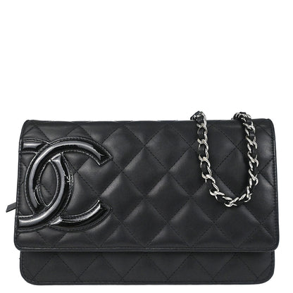 Chanel 2012 Calfskin Cambon Ligne WOC Wallet on Chain Shoulder Bag