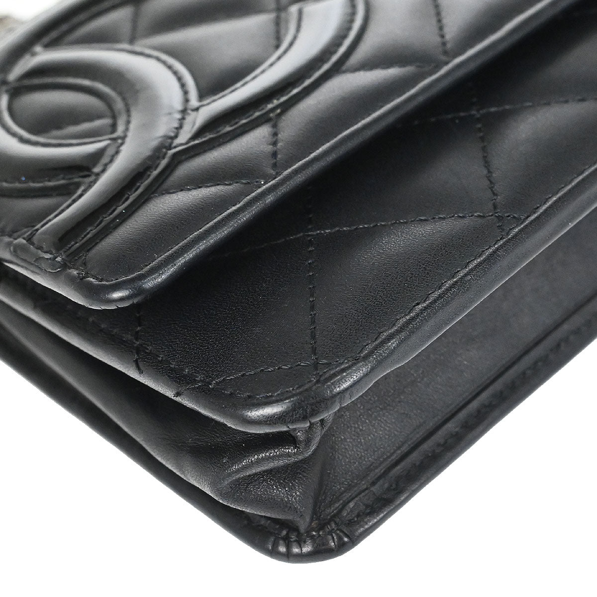 Chanel 2012 Calfskin Cambon Ligne WOC Wallet on Chain Shoulder Bag