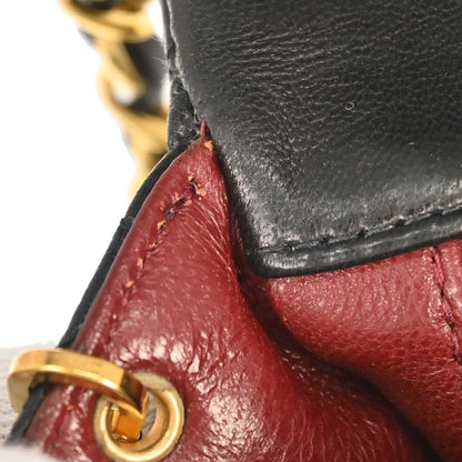 Chanel 1991-1994 Black Lambskin Classic Square Flap Shoulder Bag 20