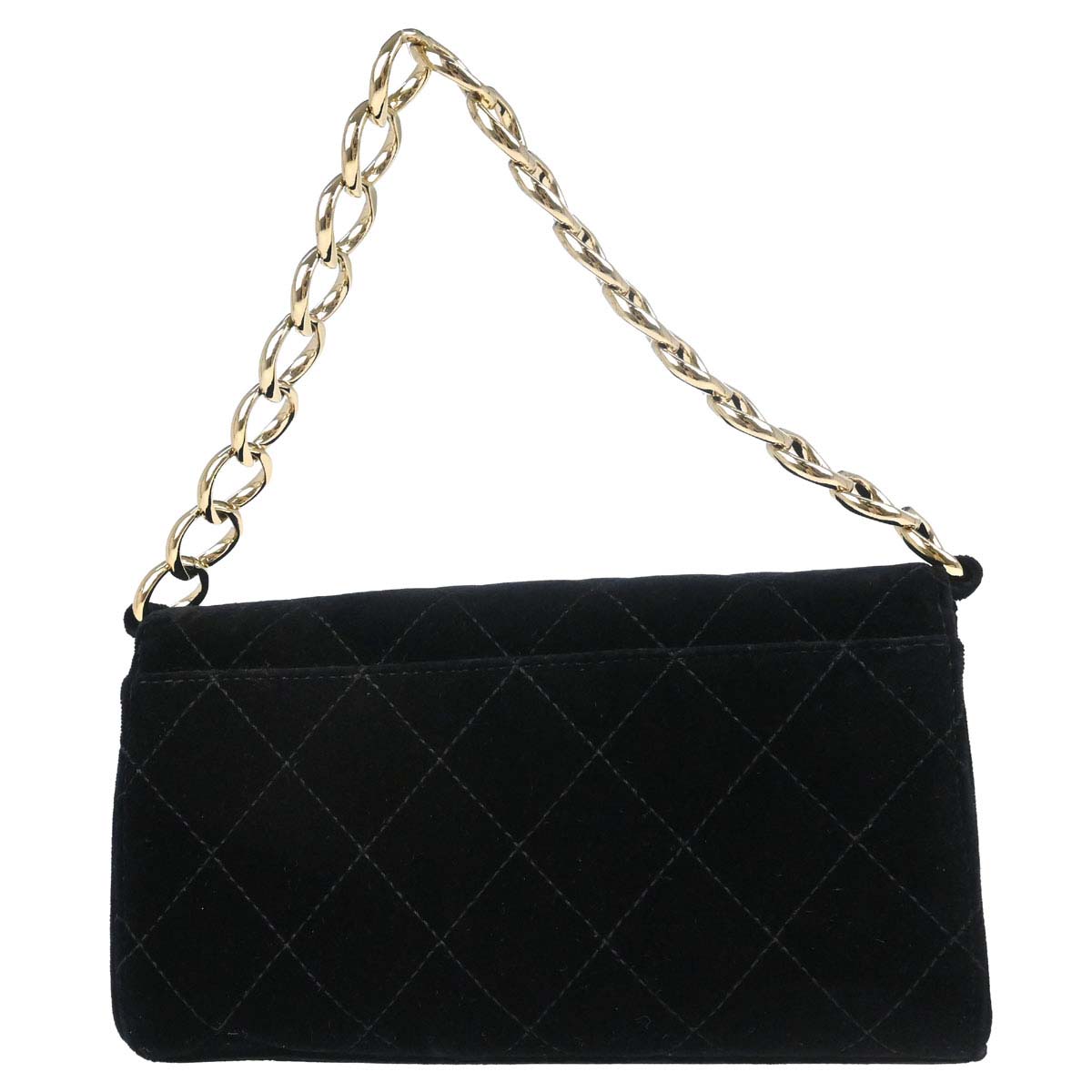Chanel 2002-2003 Black Velvet Chain Handbag