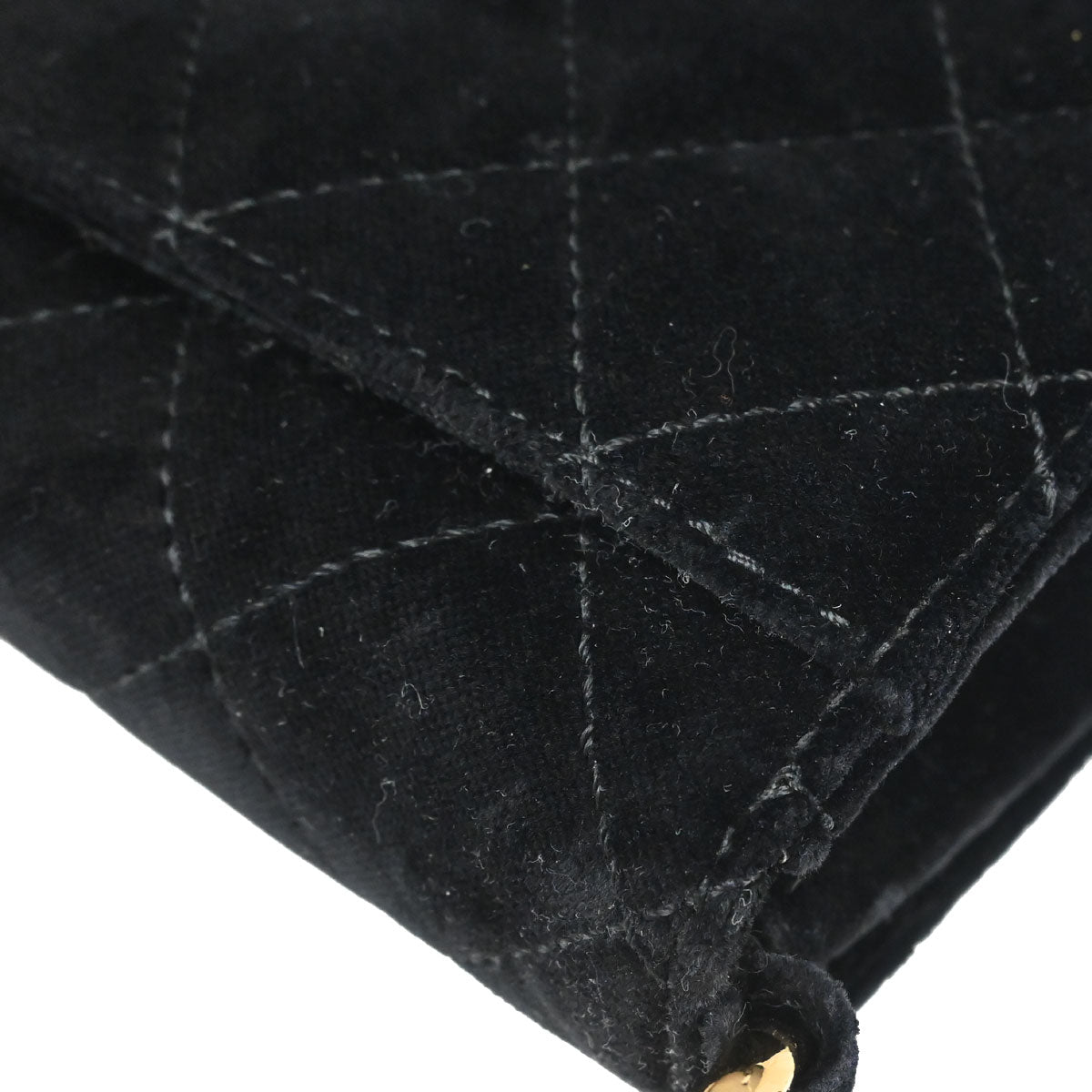 Chanel 2002-2003 Black Velvet Chain Handbag