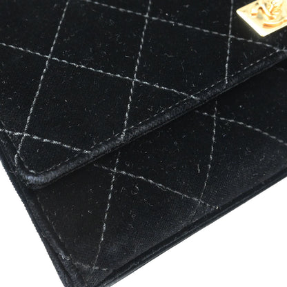 Chanel 2002-2003 Black Velvet Chain Handbag