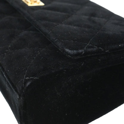 Chanel 2002-2003 Black Velvet Chain Handbag