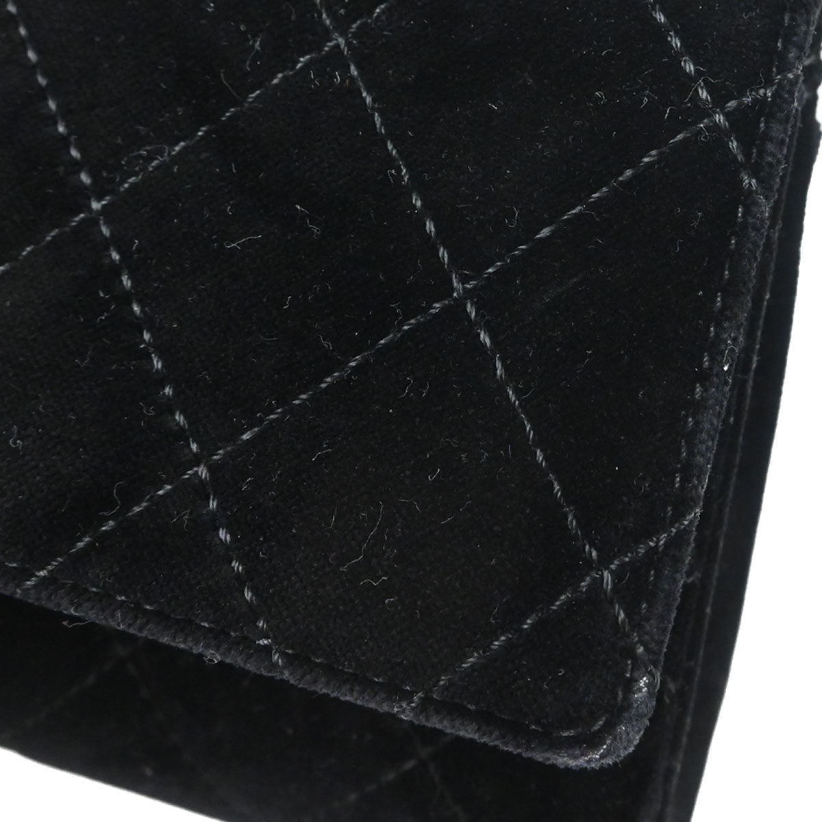 Chanel 2002-2003 Black Velvet Chain Handbag