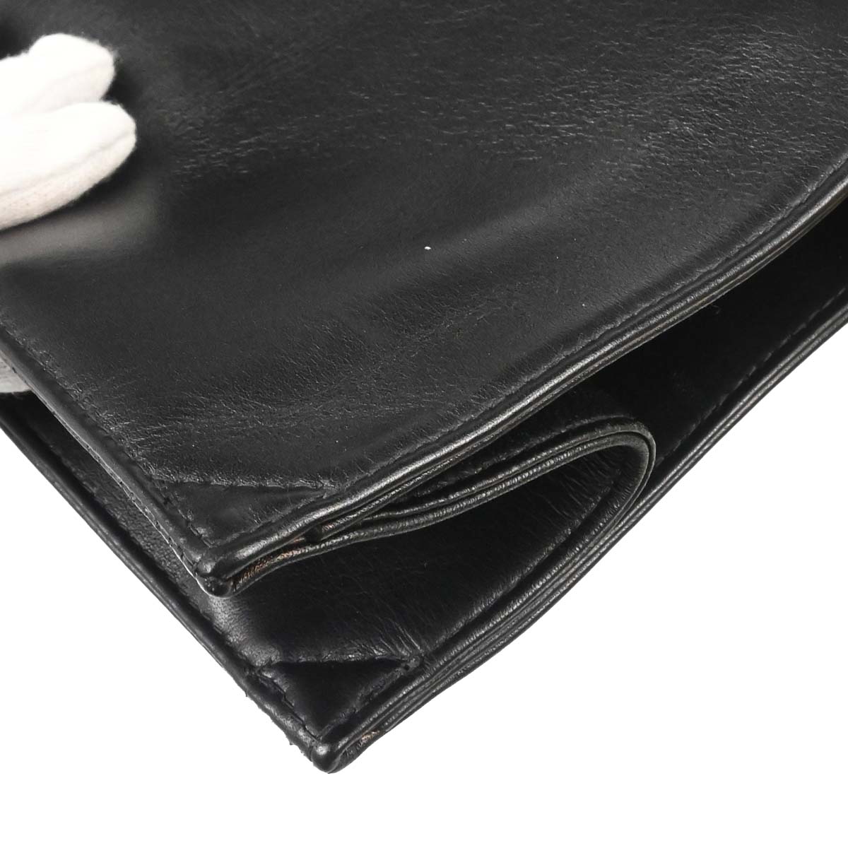 Chanel 1994-1996 Black Lambskin Chain Tote Shoulder Bag