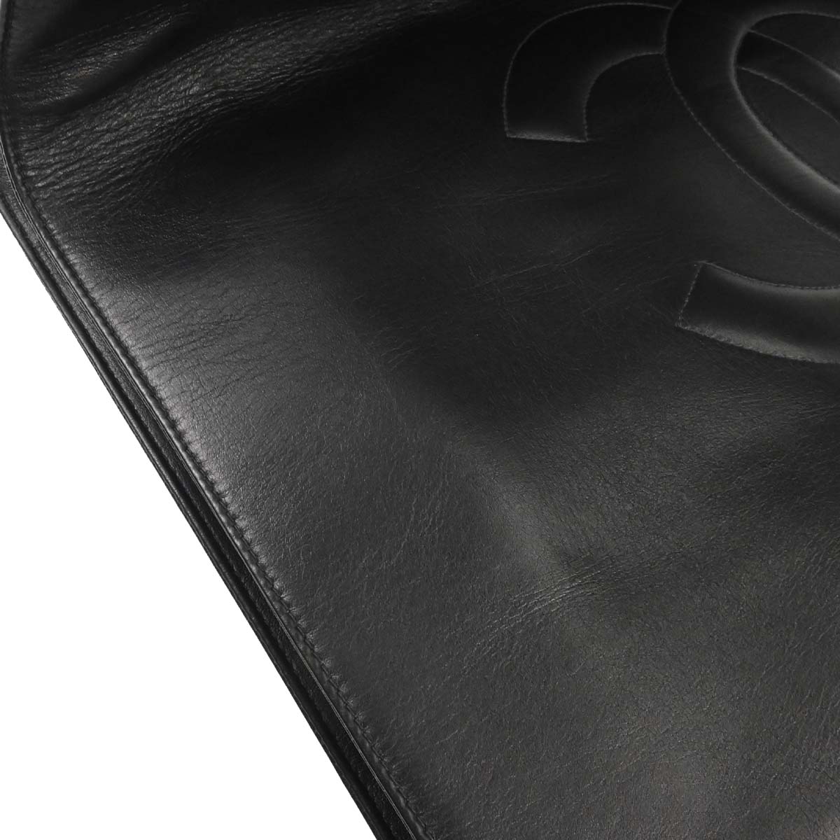 Chanel 1994-1996 Black Lambskin Chain Tote Shoulder Bag