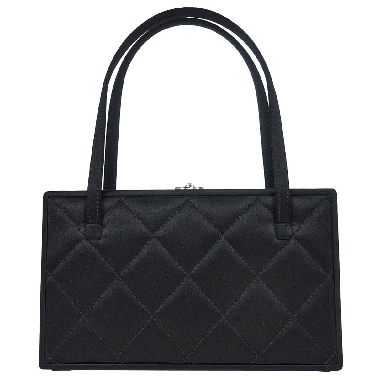 Chanel 2000-2002 Black Satin Handbag
