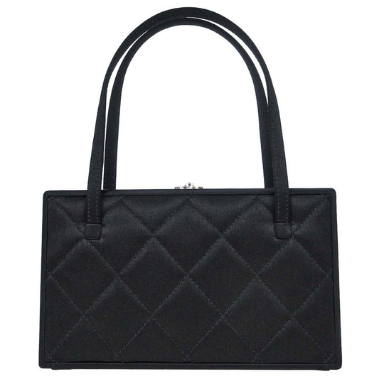 Chanel 2000-2002 Black Satin Handbag