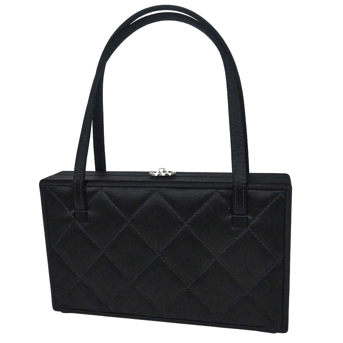Chanel 2000-2002 Black Satin Handbag