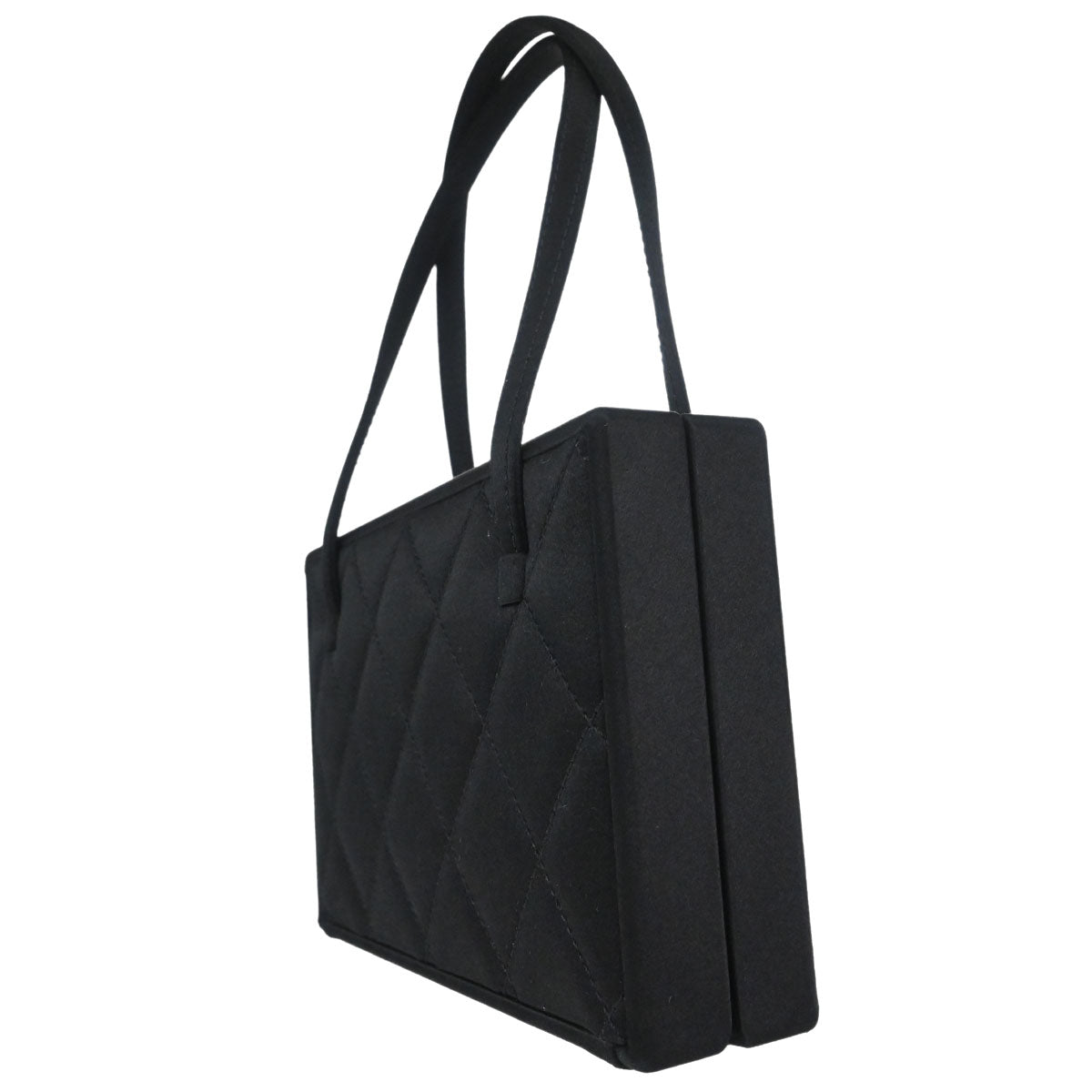 Chanel 2000-2002 Black Satin Handbag